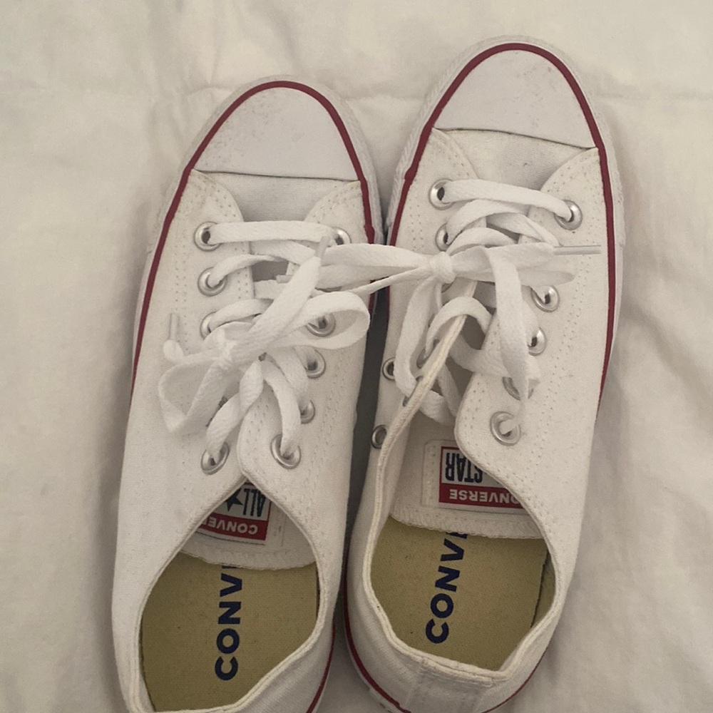 New white converse, size 7